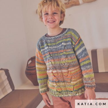 patroon breien haken kinderen trui herfst winter katia 6305 27 p