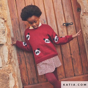 patroon breien haken kinderen trui herfst winter katia 6305 6 p