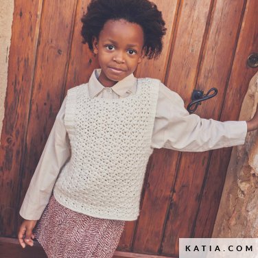 patroon breien haken kinderen vest herfst winter katia 6305 5 p