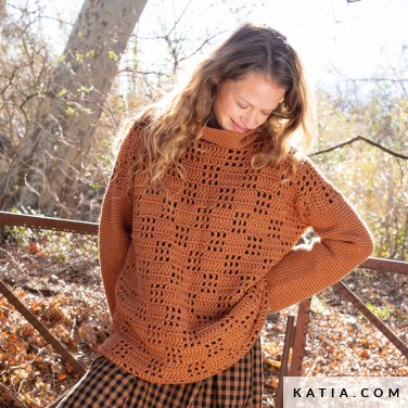 patroon breien haken dames trui herfst winter katia 6306 19 p