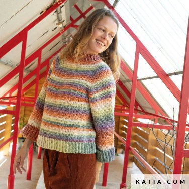 patroon breien haken dames trui herfst winter katia 6306 2 p