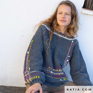patroon breien haken dames trui herfst winter katia 6306 6 p