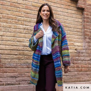 patroon breien haken dames jas herfst winter katia 6307 17 p