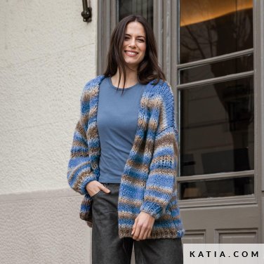 patroon breien haken dames jas herfst winter katia 6307 28 p