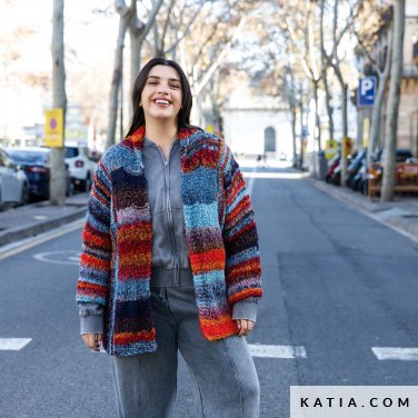 patroon breien haken dames jas herfst winter katia 6307 5 p