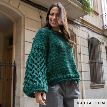 patroon breien haken dames trui herfst winter katia 6307 10 p
