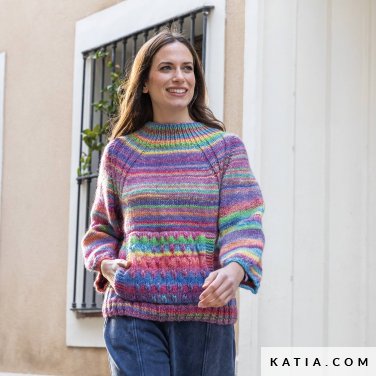 patroon breien haken dames trui herfst winter katia 6307 21 p