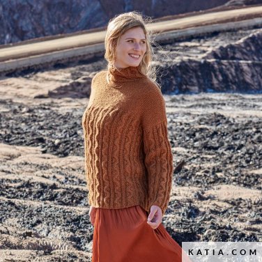 patroon breien haken dames trui herfst winter katia 6309 6 p