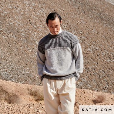 patroon breien haken heren trui herfst winter katia 6309 30 p