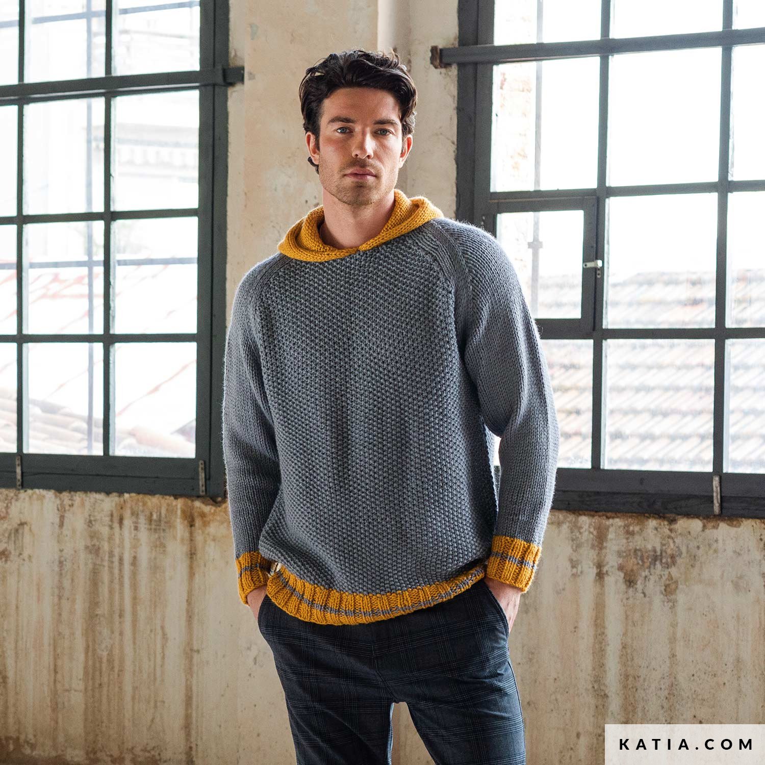 Pull Homme Bergati Col Rond - Laine Sensation - Multicolore - NEUF