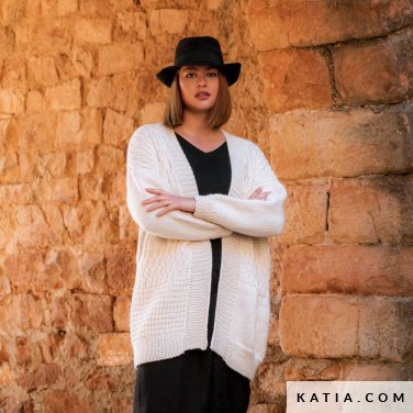 patroon breien haken dames jas herfst winter katia 6343 25 p