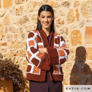 patroon breien haken dames jas herfst winter katia 6343 30 p