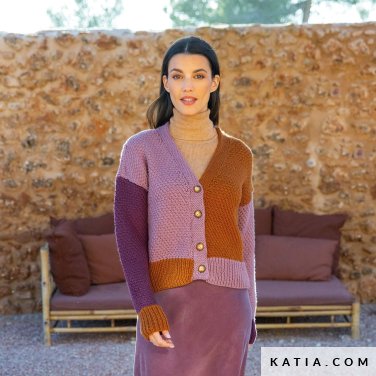 patroon breien haken dames jas herfst winter katia 6343 34 p