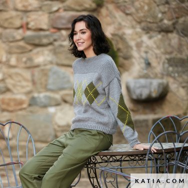 patroon breien haken dames trui herfst winter katia 6343 11 p