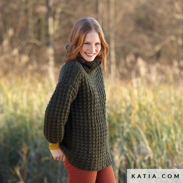 patroon breien haken dames trui herfst winter katia 6343 12 p