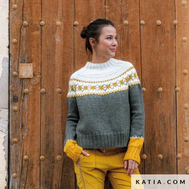 patroon breien haken dames trui herfst winter katia 6343 16 p