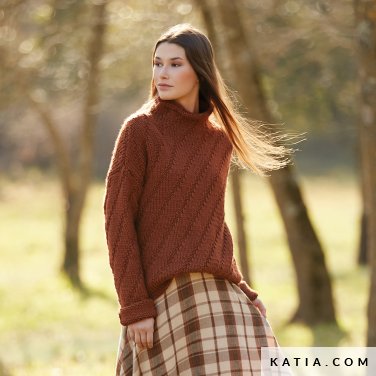 patroon breien haken dames trui herfst winter katia 6343 29 p