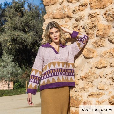 patroon breien haken dames trui herfst winter katia 6343 32 p