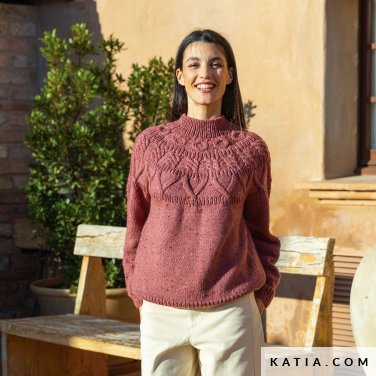 patroon breien haken dames trui herfst winter katia 6343 36 p