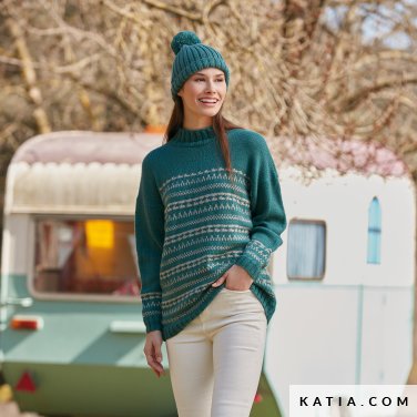 patroon breien haken dames trui herfst winter katia 6343 9 p