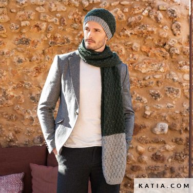 patroon breien haken heren set herfst winter katia 6343 10 p