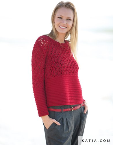 Sweater - Woman - Autumn / Winter - models & patterns | Katia.com