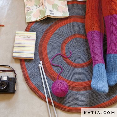 pattern knit crochet home rug autumn winter katia 6793 55 p