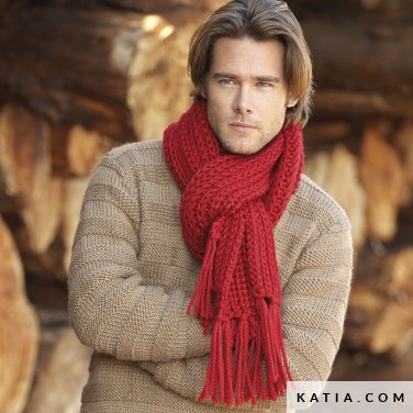 bufanda en crochet para hombre
