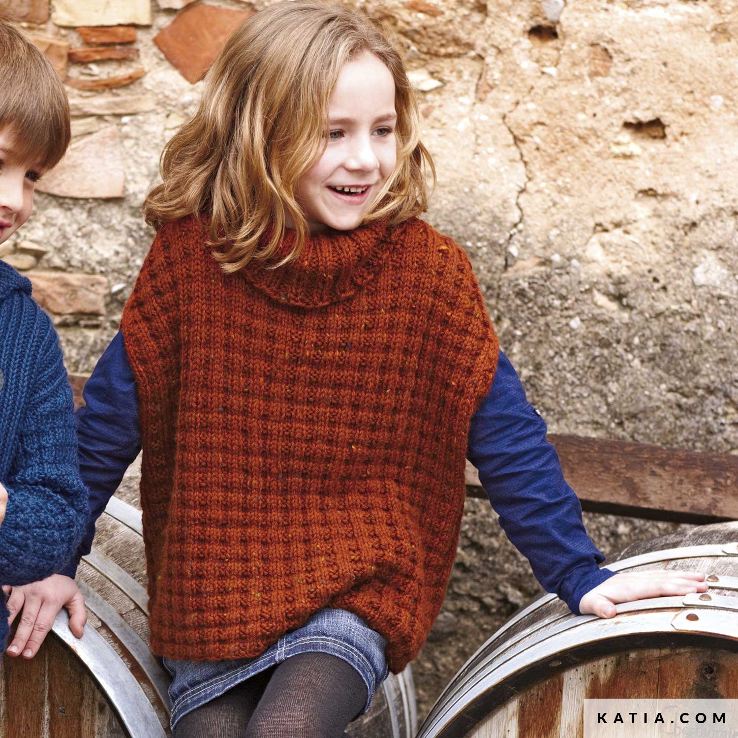 micro Asado Maniobra Poncho - Niños - Otoño / Invierno - patrones | Katia.com