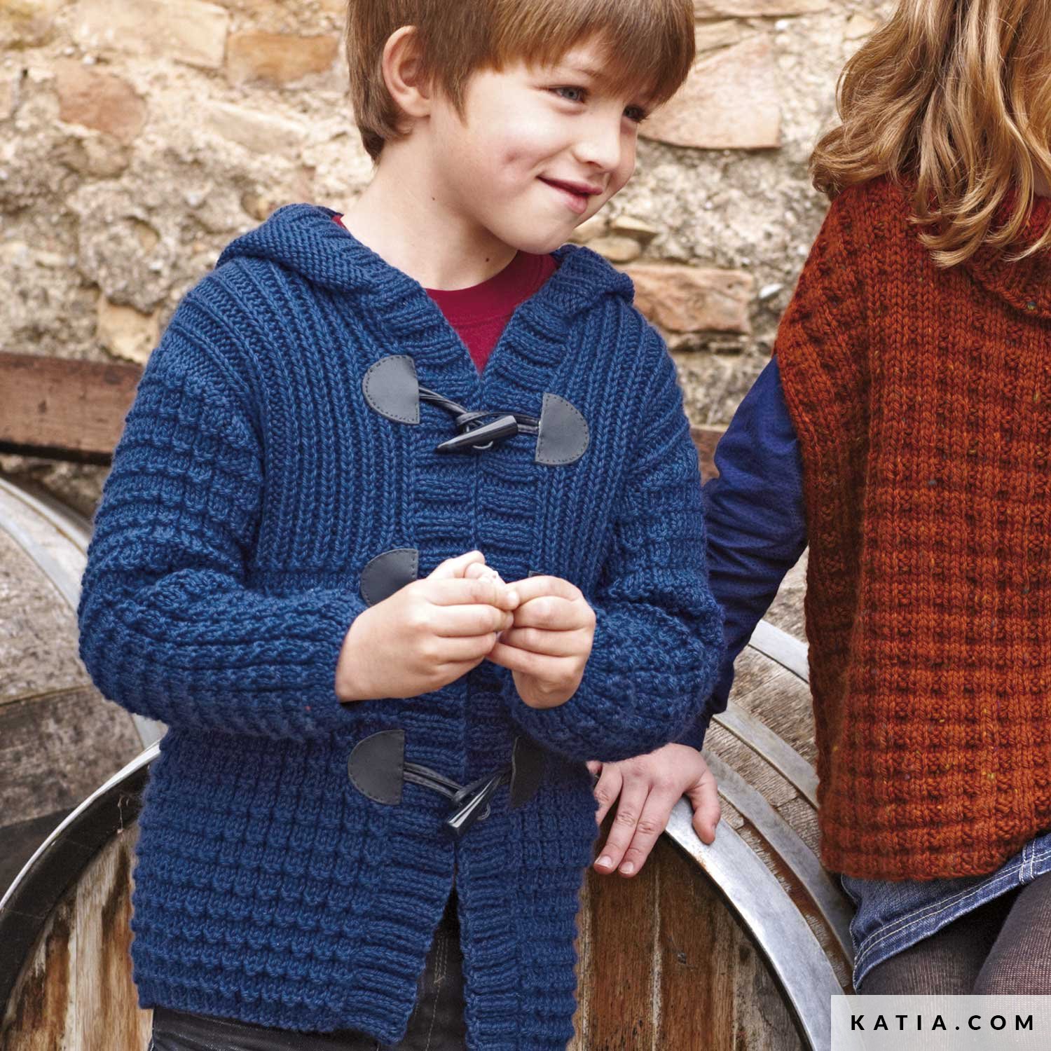 Fall to Spring Gift Idea Cardigan for Infant Boy Handknit Age 9 to 12 mo. Kleding Jongenskleding Babykleding voor jongens Truien Acrylic yarn in "Soft Blue" long sleeve Children's Jacket 