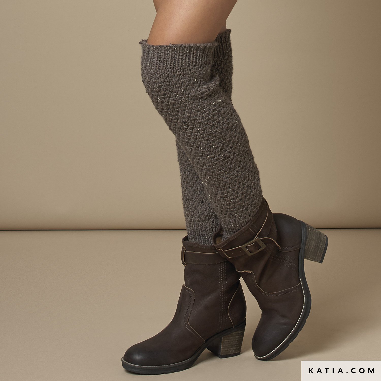 Jambières D'hiver Tricotées – Style Allemand – Sarcelle Et Or – Femme – Occasion