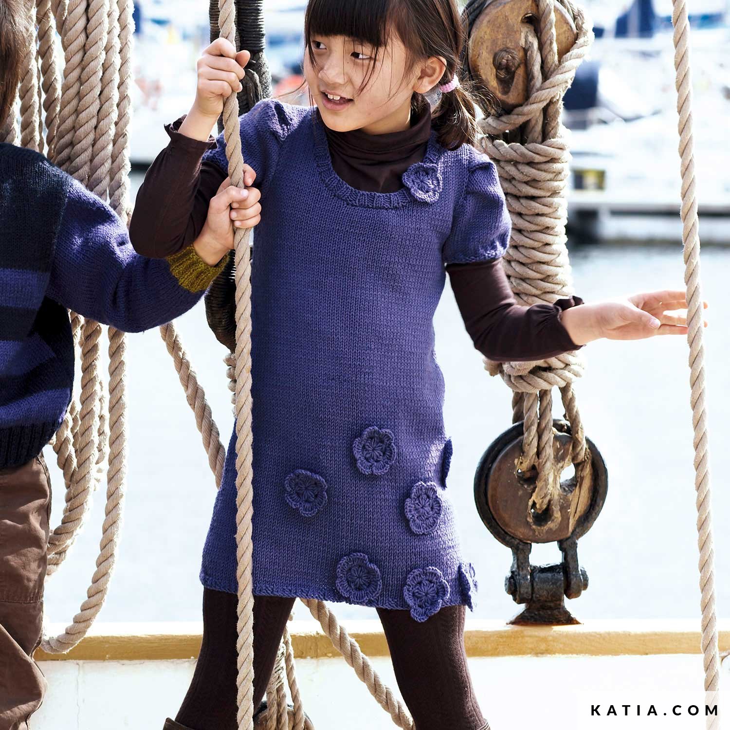 Arshiner Mädchen Kleid Mit Puffärmeln - Kariertes Patchwork Kleid Mit Taschen Für Herbst/Winter