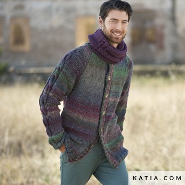 Jacket - Man - Autumn / Winter - models & patterns | Katia.com Jacket - Man - Autumn / Winter - models & patterns | Katia.com
