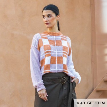 patroon breien haken dames trui herfst winter katia 6998 1 p