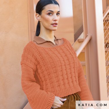 patroon breien haken dames trui herfst winter katia 6998 3a p