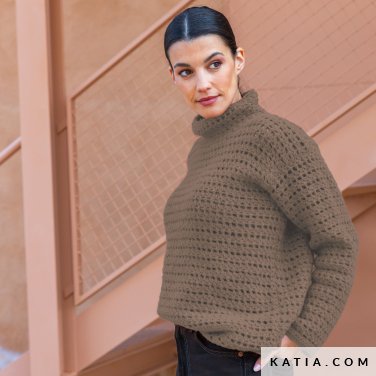 patroon breien haken dames trui herfst winter katia 6998 4a p