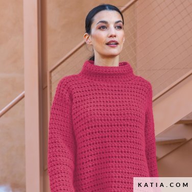 patroon breien haken dames trui herfst winter katia 6998 4c p