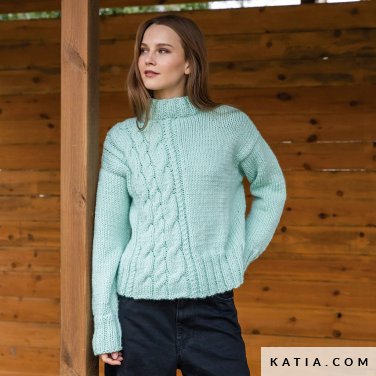 patron tricoter tricot crochet femme pull automne hiver katia 7530 11 p