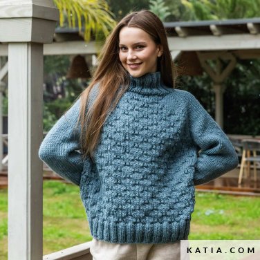 patron tricoter tricot crochet femme pull automne hiver katia 7530 12 p