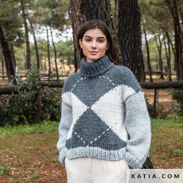 patron tricoter tricot crochet femme pull automne hiver katia 7530 2 p