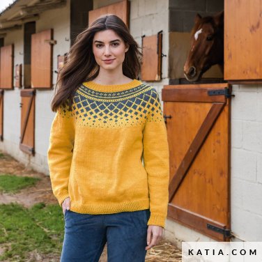 patron tricoter tricot crochet femme pull automne hiver katia 7530 5 p