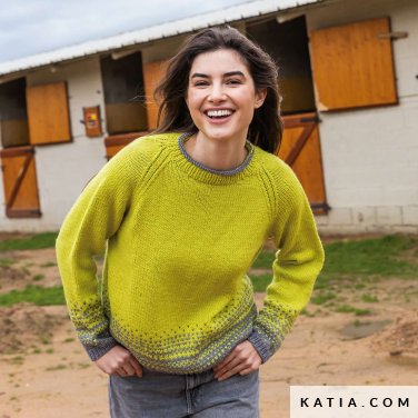 patron tricoter tricot crochet femme pull automne hiver katia 7530 9 p