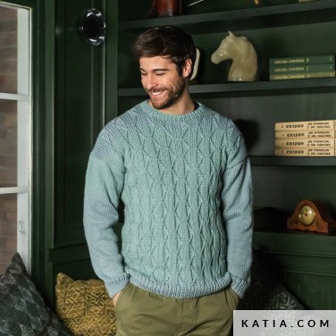 patron tricoter tricot crochet homme pull automne hiver katia 7530 16 p