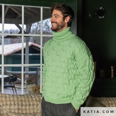 patron tricoter tricot crochet homme pull automne hiver katia 7530 18 p