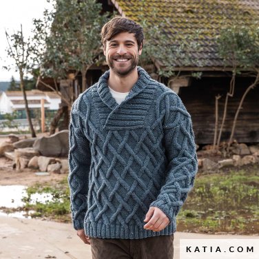 patron tricoter tricot crochet homme pull automne hiver katia 7530 29 p