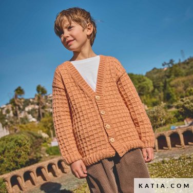 patron tejer punto ganchillo ninos chaqueta otono invierno katia 7532 20 p