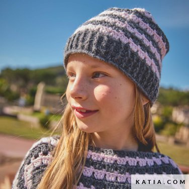 patron tejer punto ganchillo ninos gorro otono invierno katia 7532 1 p