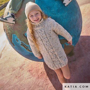 patron tejer punto ganchillo ninos vestido otono invierno katia 7532 14 p