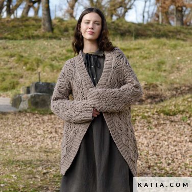 patroon breien haken dames jas herfst winter katia 7533 19 p