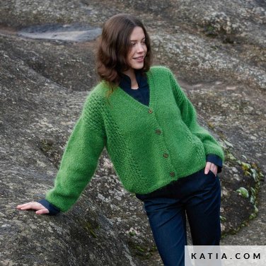 patroon breien haken dames jas herfst winter katia 7533 24 p